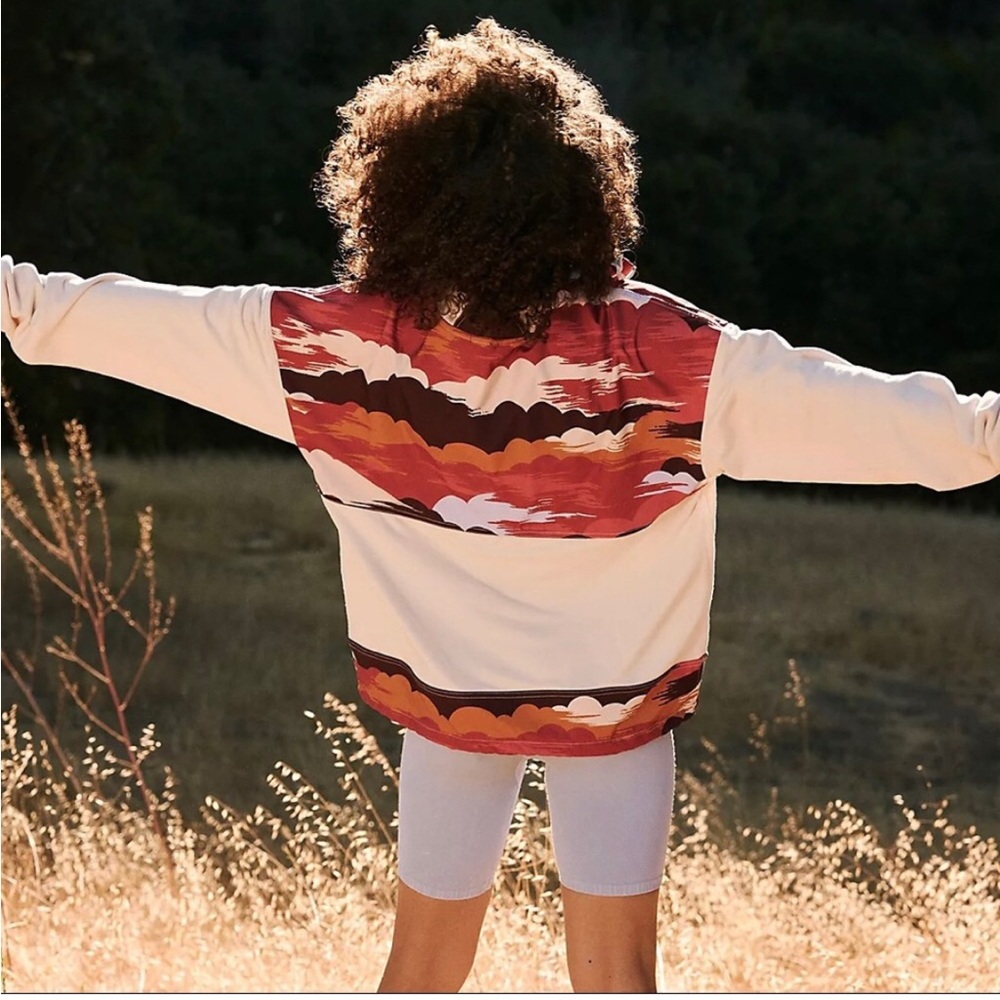 FREE PEOPLE MOVEMENT Daybreak Sweat 1/2 Zip Pullover Jacket / Chai Combo / XS - Picture 3 of 14